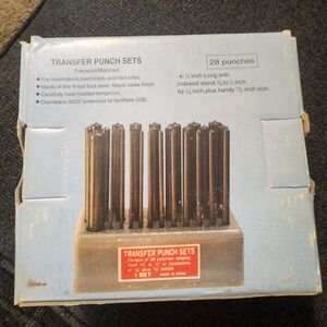 MHC 830-4028 28 Piece Transfer Punch‎ Set. 2/32" To 1/2"